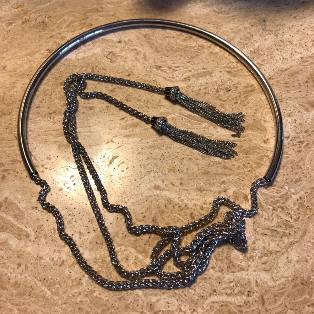 BCBGeneration Lariat Silver Necklace.